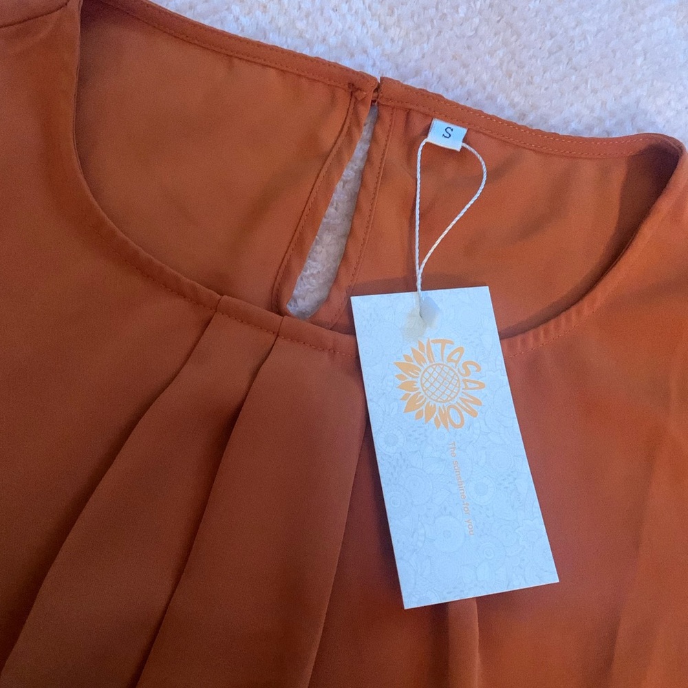 Orange classy blouse